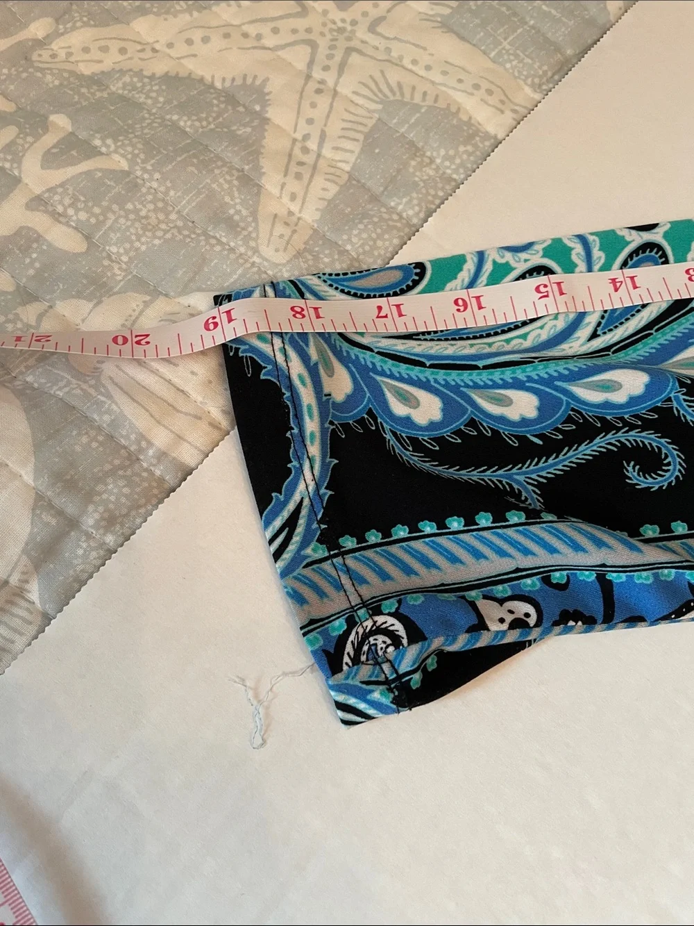 JM Collection Blue, Teal & Black Sequin V-Neck Blouse - Picture 3 of 9